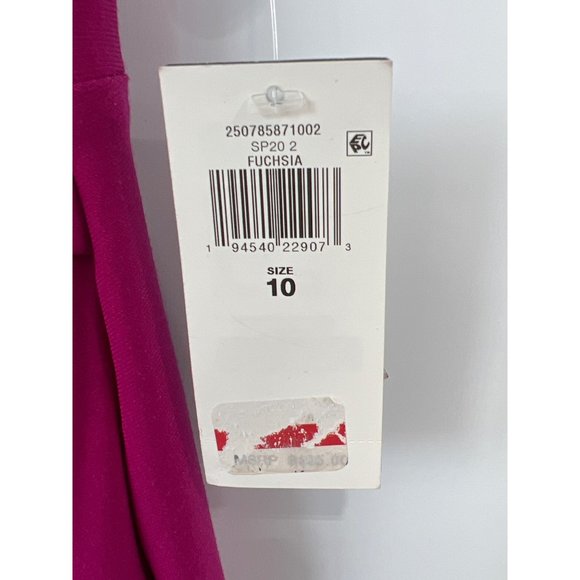 Lauren Ralph Lauren Twisted knot Jersey Dress Womens 10 Fuchsia Elbow Sleeve NEW - Picture 4 of 9